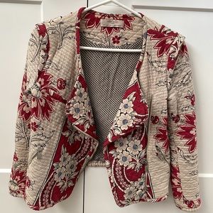 ZARA Floral Jacket with zipper